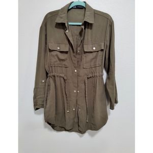Zara, size medium, army green, lightweight jacket.